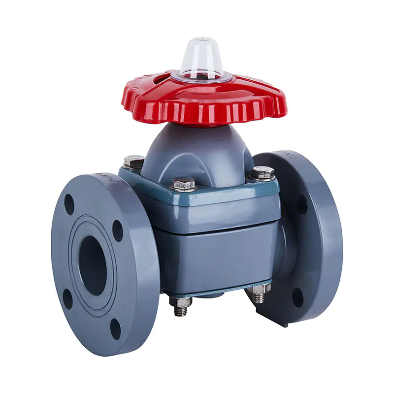 PVC-C G41F-10V karimás membránszelepDN20, DN32-150 20A, 32A-150A JIS szabvány