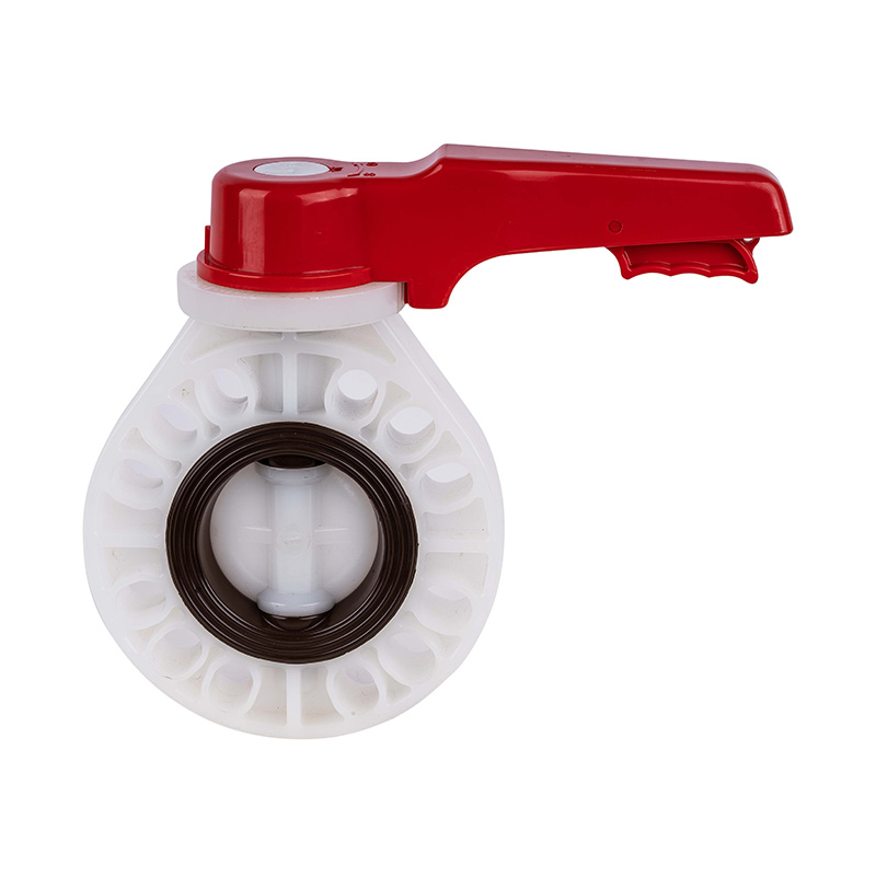 PVDF D71X-10F kézikerék típusú pillangószelep DN15-200 15A-200A JIS szabvány