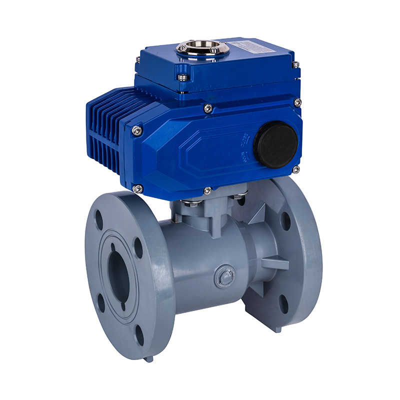 PVC-C D941F-10V elektromos karimás golyóscsap DN15-300 GB szabvány