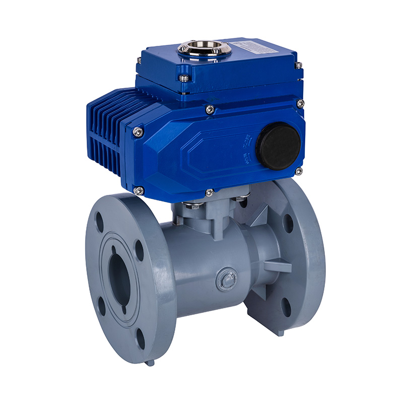 PVC-C D941F-10V elektromos karimás golyóscsap DN15-300 1/2'-12' ANSI szabvány